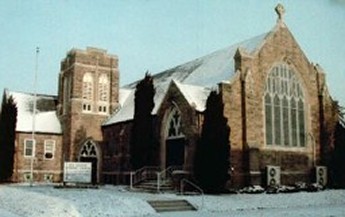 winter snow church